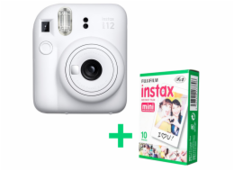 FujiFilm Instax Mini 12, Clay White + 10 foto