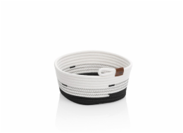 Košík Hedda 25 cm směs bavlna/polyester bílo-černá KL-24457