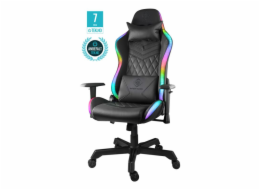 DELTACO GAM-080, RGB Herní židle černá