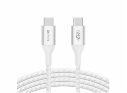 Belkin BOOST CHARGE™ USB-C na USB-C kabel 240W, 1m, bílý - odolný