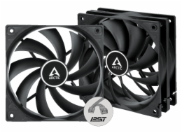 ARCTIC F12 PWM PST Value Pack ACFAN00259A ARCTIC F12 PWM PST (3PCS Value Pack) (Black) - 120mm case fan with PWM control and PST cable - Pack