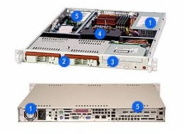 SUPERMICRO 1U chassis 2x 3,5" HS SAS/SATA, bez zdroje