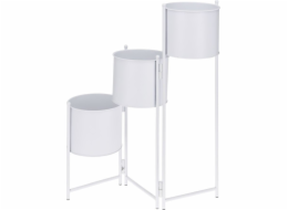 Květináč kovový sada 3 ks bílá KO-AKF100780