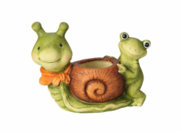 Květináč keramický žába, hlemýžď KO-095752180snek