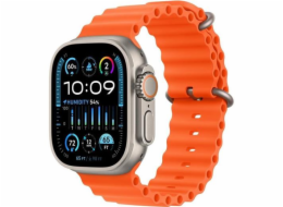 Apple Watch Ultra 2 49mm titanové pouzdro s oranžovým oceánským řemínkem