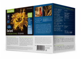 COLORWAY LED řetěz/ IP65 / 100 LED / délka 10m / teplá bílá/ napájení AC, 220V, 6W