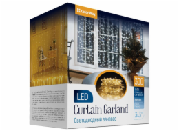 COLORWAY LED girlanda/ vnitřní / 300 LED / délka 3 x 3m / teplá bílá/ AC 220V