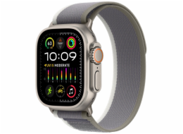 Apple Watch Ultra 2/49mm/Titan/Sport Band/Green-Grey Trail/-S/M