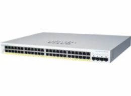 Cisco switch CBS220-48P-4G (48xGbE,4xSFP,48xPoE+,382W) - REFRESH