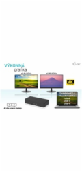 i-tec USB 3.0/USB-C/Thunderbolt 3 Professional Dual 4K Display Dock.st. Gen2, PD 100W