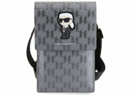 Karl Lagerfeld Bag KLWBSAKHPKG Karl Lagerfeld Kabelka KLWBSAKHPKG stříbrná/stříbrná Saffiano Monogram Ikonik