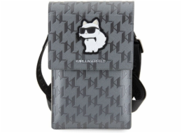 Karl Lagerfeld Bag KLWBSAKHPCG Karl Lagerfeld Kabelka KLWBSAKHPCG stříbrná/stříbrná Saffiano Monogram Choupette