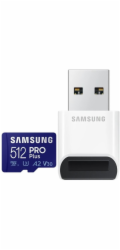Samsung MicroSDXC 512 GB MB-MD512SB/WW Samsung/micro SDXC/512GB/180MBps/USB 3.0/USB-A/Class 10/+ Adaptér/Modrá