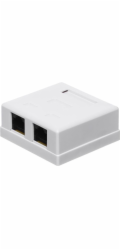 NETRACK 106-21 complete surface-mounted outlet 2xRJ45 8p8c UTP Cat6 LSA