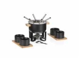 KELA Fondue sada Gunten nerez černá 19,0cm 20,0cm 1,6l KL-10068