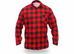 Dedra červená flanelová košile, velikost XL, 100% bavlna (BH51F1-XL)