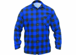 Dedra modrá flanelová košile, velikost XXL, 100% bavlna (BH51F2-XXL)