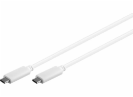 Goobay USB C – USB C kabel bílý 1m (67194)