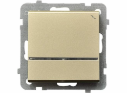 Ospel Single Sonata 16AX IP20 Champagne Gold schodišťový spínač (LP-3R/m/39)