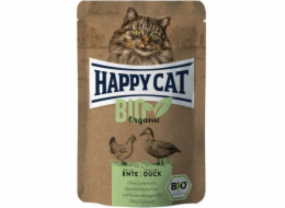 Happy Cat Bio Bio, mokré krmivo pro dospělé kočky, kuře a kachna, 85g, sáček