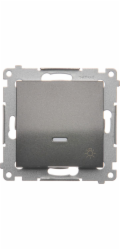 Kontakt-Simon Illuminated light button antracit - DS1L.01/48