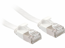 Lindy Flat Patchcord Cat.6A, U/FTP, bílý, 1m (47541)