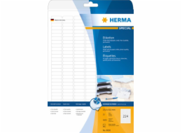 Herma Labels InkPrint 8830, A4, 25,4 x 8,5 mm, matný bílý papír, 5600 ks, zaoblené rohy (8830)