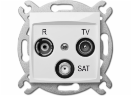 Elektro-Plast Carla R-TV-SAT průchozí anténní zásuvka 10dB bílá (1761-10)