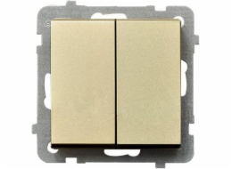 Ospel Svícnový spínač Sonata 16AX IP20 šampaňské zlato (LP-2R/m/39)