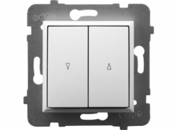 Ospel ARIA žaluziový spínač s mechanickým zámkem bílý LP-7UB/m/00