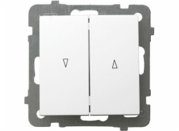 Ospel AS žaluziový spínač /s mechanickým zámkem/ bílý LP-7GB/m/00