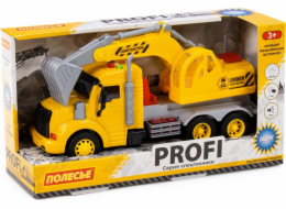 Bagr Polesie Polesie 86440 Profi  s pohonem, žlutý, světlo, zvuk v krabici