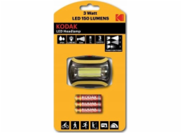 LED čelovka Kodak Headlamp 150 + 3x AAA Extra Heavy Duty