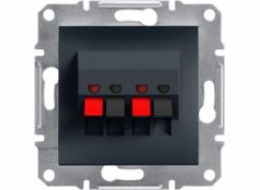 Schneider Electric Dvojitá reproduktorová zásuvka bez rámu antracitová (EPH5700171)