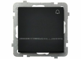 Ospel Bell Button Sonata 10AX IP20 s černým podsvícením (LP-6RS/m/33)