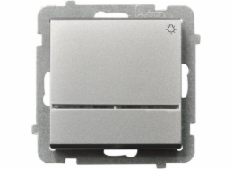 Ospel světelný spínač Sonata 10AX IP20 s matně stříbrným podsvícením (LP-5RS/m/38)