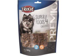 Trixie Przysmaki PREMIO 4 Superfoods, kuřecí, kachna, hovězí, jehněčí, 4 × 100 g
