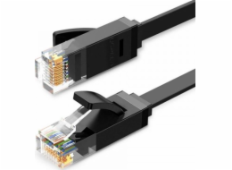 Ugreen UGREEN Ethernet RJ45 plochý síťový kabel, Cat.6, UTP, 8m (černý)