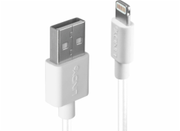 Lindy USB kabel USB A -> Lightning, bílý, 2m (31327)