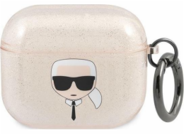 Karl Lagerfeld pouzdro Karl Lagerfeld KLA3UKHGD kryt Apple AirPods 3 zlato/zlatý Glitter Karl`s Head