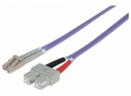Intellinet Network Solutions LC/SC OM4 optický propojovací kabel 50/125um Duplex Multimode, 1m, fialový (751049)