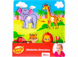 Smily Play Dřevěné puzzle Smily Play ZOO Puzzle 4 ks