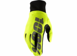 100% rukavice 100% HYDROMATIC Voděodolné rukavice neonově žluté vel. M (délka ruky 187-193 mm) (NOVINKA)