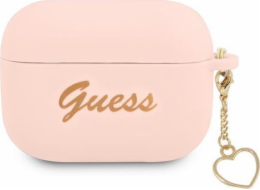 Guess Guess Case GUAPLSCHSP Apple AirPods Pro růžové/růžové Silikonová srdcová kolekce