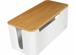 Organizér LogiLink Management Cable Box Bamboo-Deckel 320 x 140 x 130 mm LogiLink White