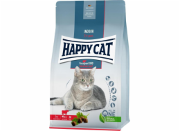 Happy Cat Indoor Bavarian Beef, suché krmivo, pro dospělé kočky žijící v domácnosti, bavorské hovězí maso, 300 g, sáček