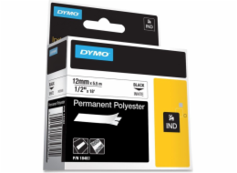Dymo štítek pro trvalý popis rovných ploch, bílá 18483, černý tisk