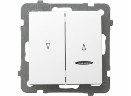 Ospel AS žaluziový spínač s podsvícením /s mechanickým zámkem/ bílý LP-7GBS/m/00