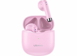 Bezdrátová sluchátka USAMS Bluetooth 5.0 TWS řady IA růžová/růžová BHUIA04 (US-IA04)
