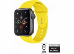 Kapalný řemínek Crong Crong – řemínek Apple Watch 38/40 mm (žlutý)